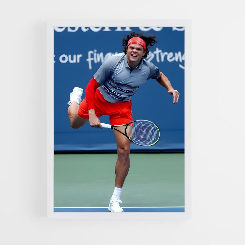 Poster Saut de Raonic – affiche Tennis (vue 3)